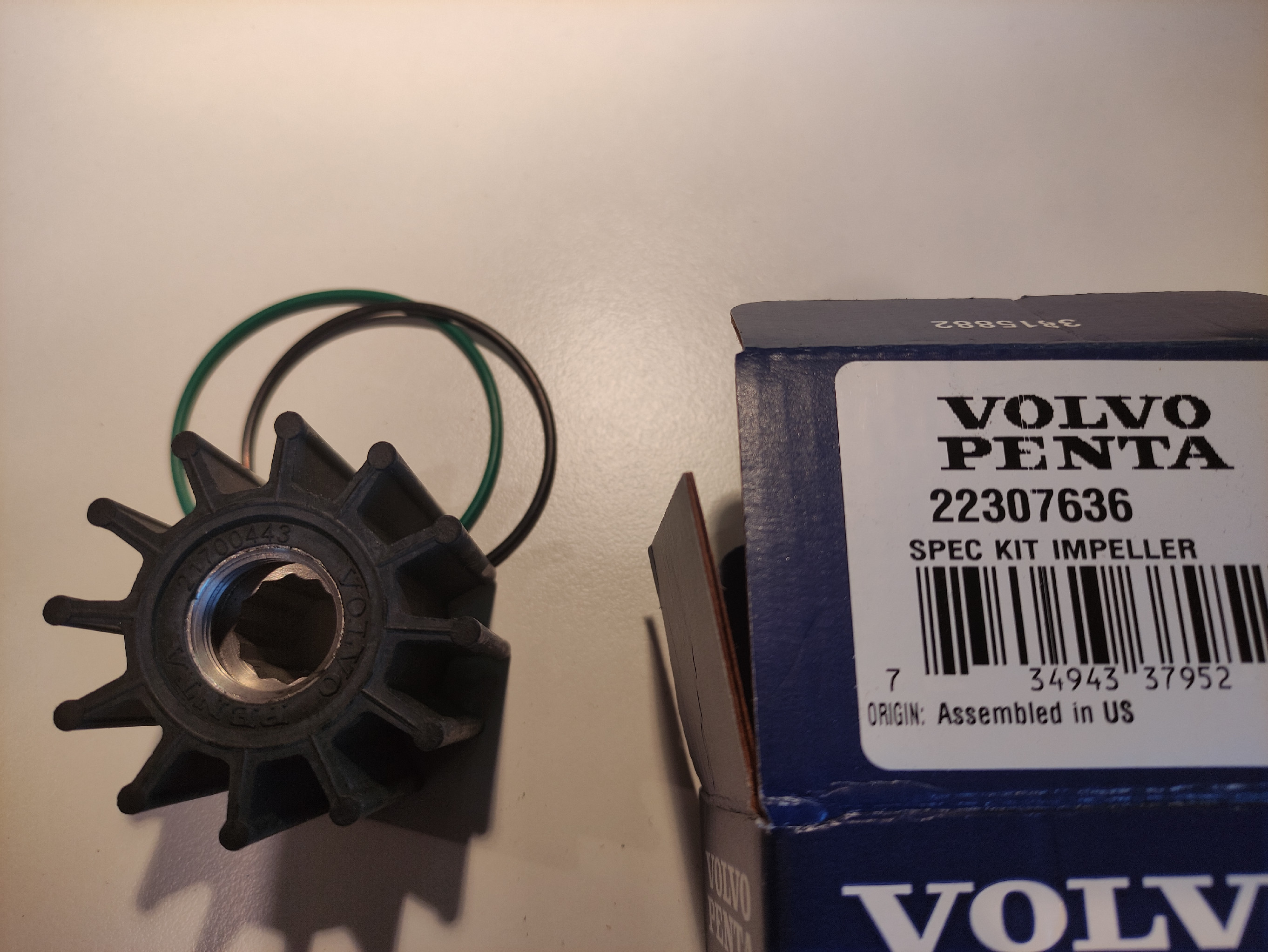 Volvo Penta impeller kit “V” (re: 21213664, 21951354)