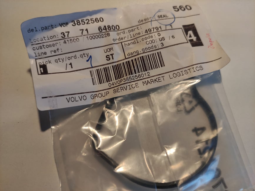 Volvo Penta těsnění domečku transomu SX-C,M,S