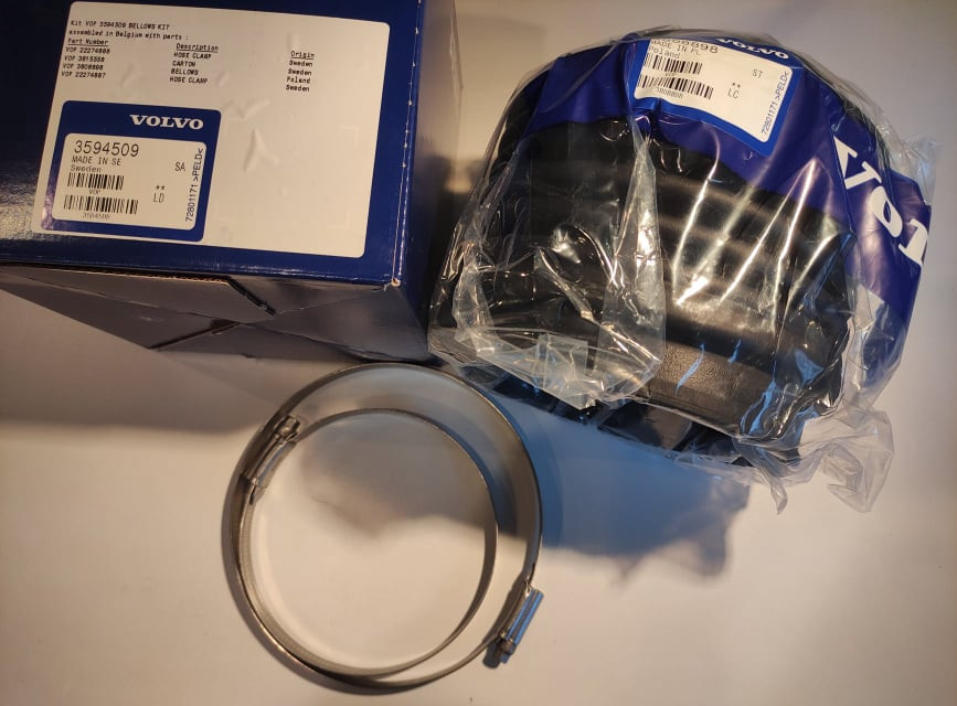 Volvo Penta manžeta kardanu DPH, kit vč. pásek