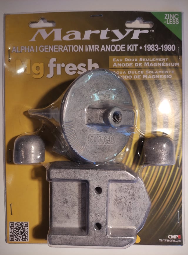 TS-KITALPHAONEGE1MG anody Alpha I Gen 1, kit hořčík MG /sladká voda/