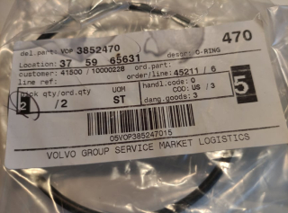 Volvo Penta o-kroužek vana / zásobník olejového filtru